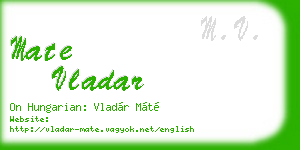 mate vladar business card
